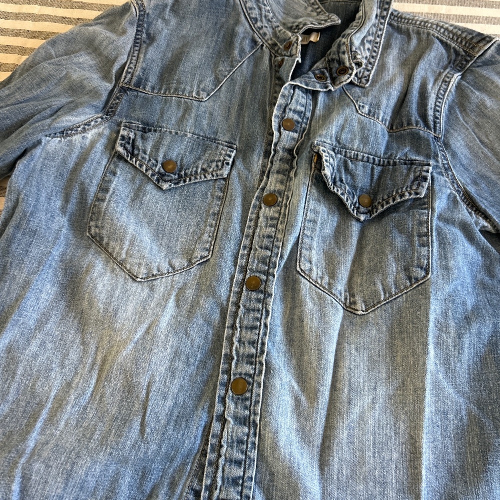 Classic denim button down